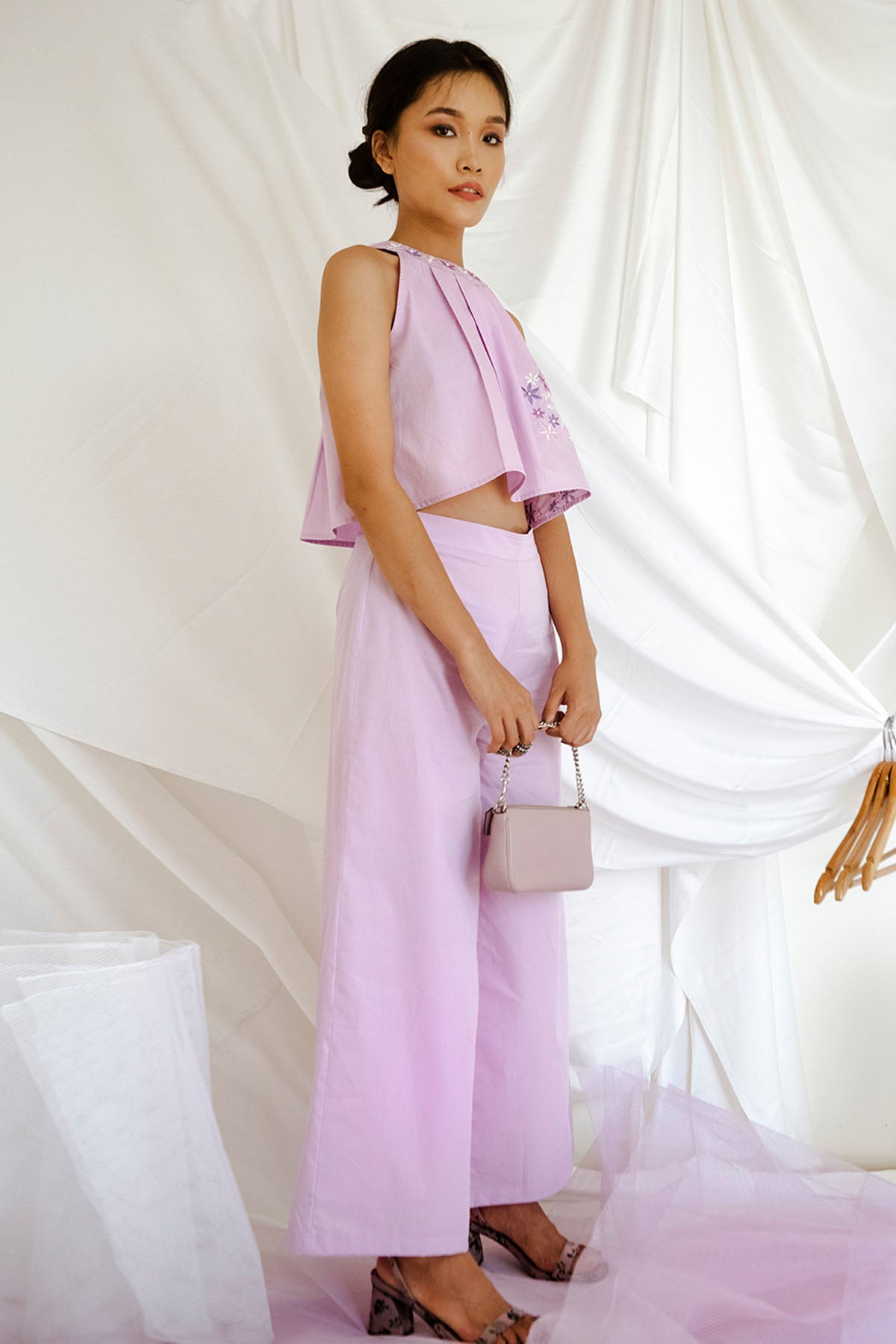 Buy Lilac Embroidered Co-ord Set Online